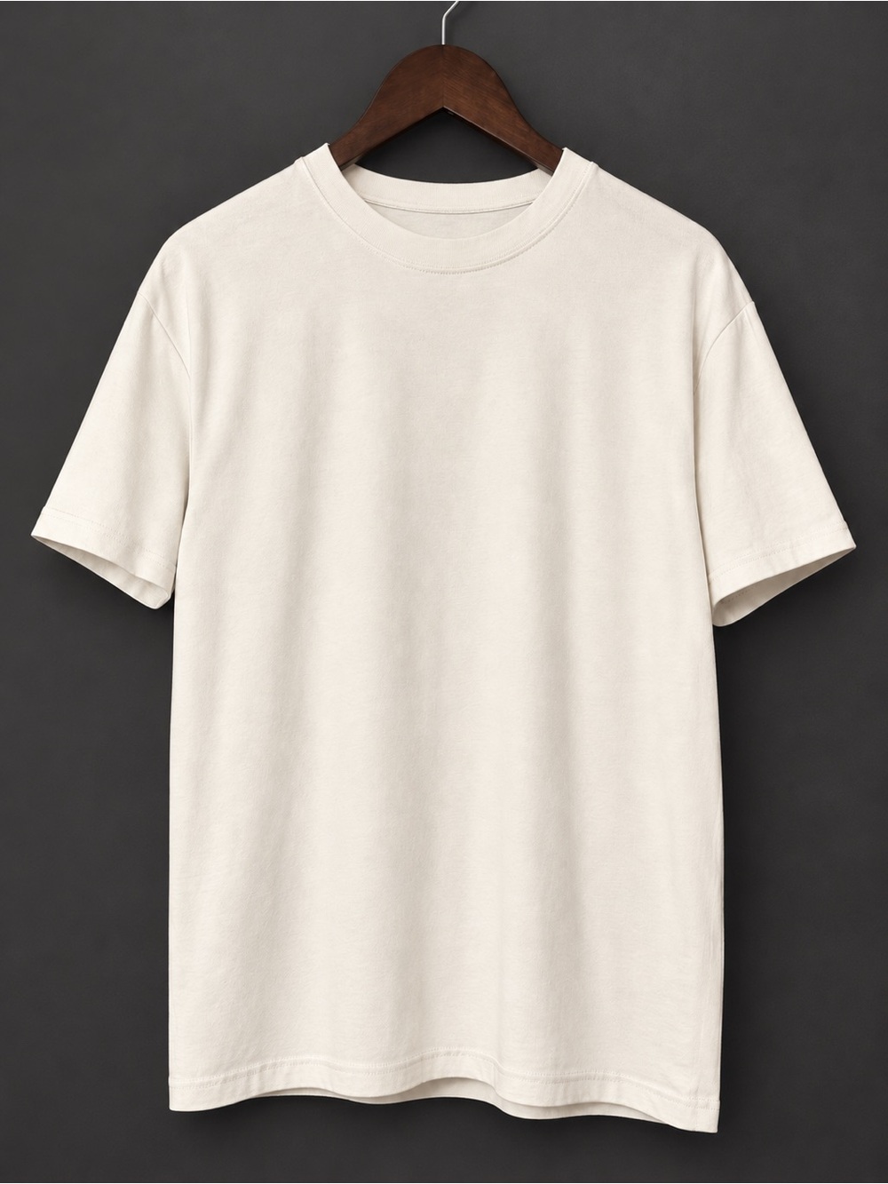Zara Men's Short Sleeve Crew Tee - Cream